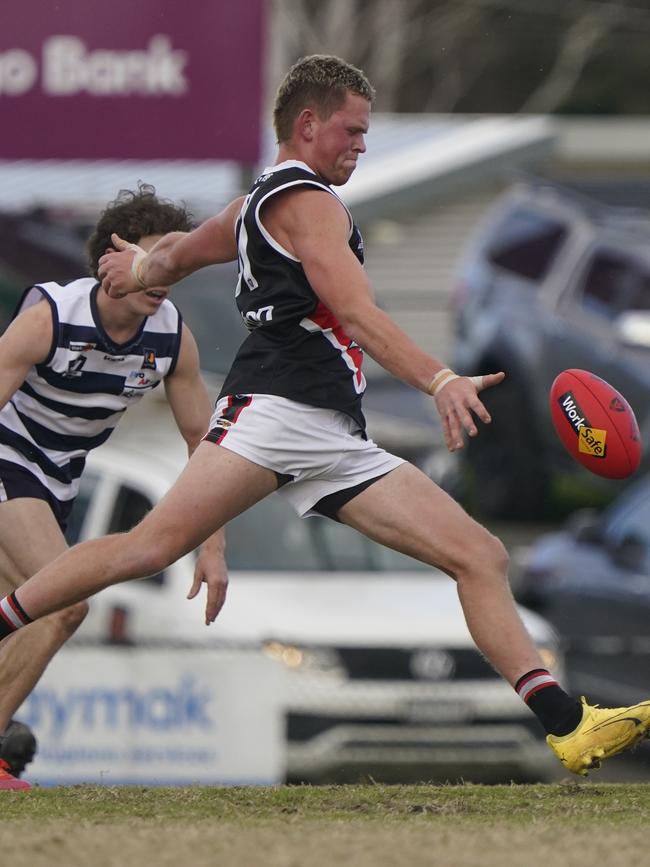 Callum Robertson takes a kick for Bonbeach.