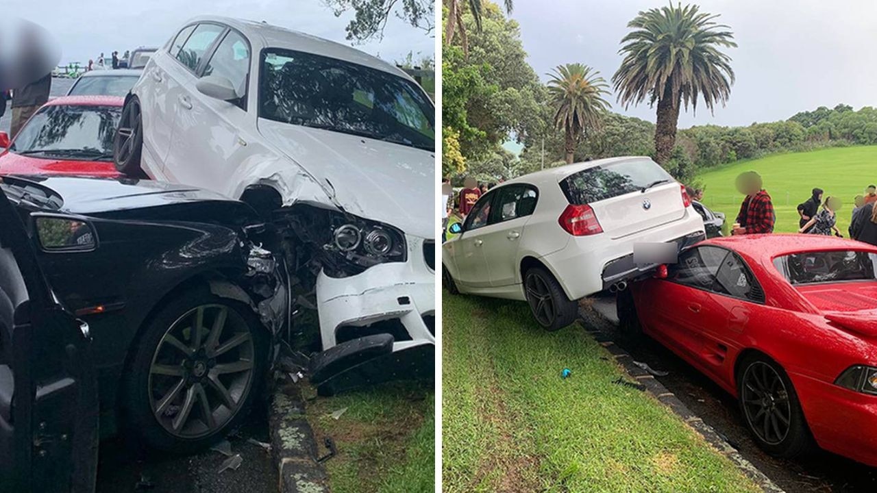 New Zealand teenager doing a burnout in V8 Holden Commodore destroys ...