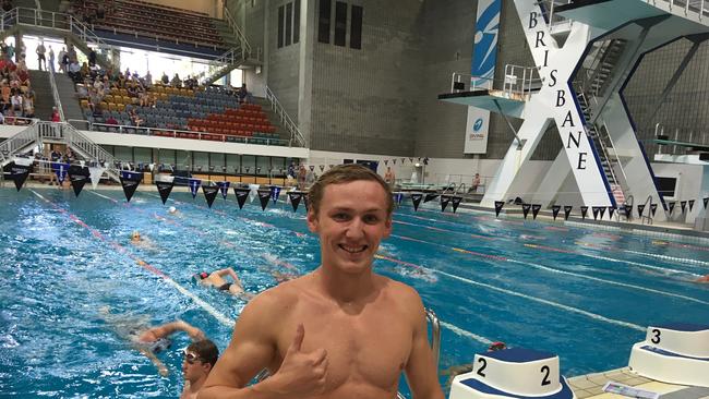 Nudgee's Thomas Raymond is outstanding in the pool and in the open water.