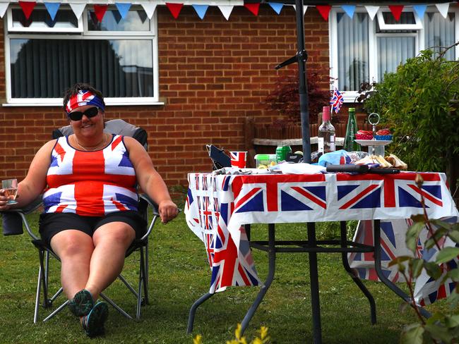 Getting her Union Jack on. Picture: Getty