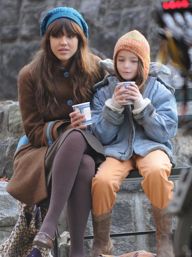 On the set of An invisible Sign in 2008 with Jessica Alba. Picture: Arnaldo Magnani/Getty Images