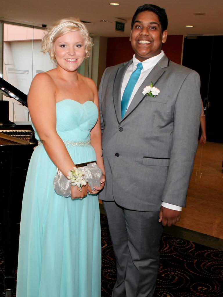 Hannah Ride and Joel Pillay at the 2013 Our Lady of the Sacred Heart Catholic College formal. Picture: NT NEWS