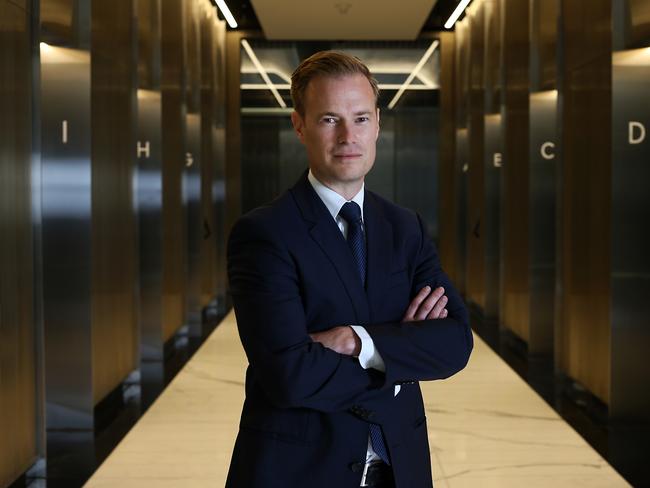 Managing Partner in Brookfield's Infrastructure Group and Regional Head of Asia Pacific, Stewart Upson. The company is co-bidding for AGL with Mike Cannon-Brookes. Jane Dempster/The Australian.