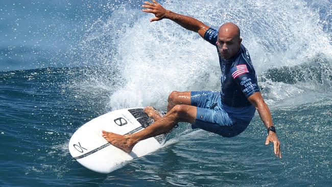 Kelly Slater may not be coming Down Under. (Photo by Sonny Tumbelaka / AFP)