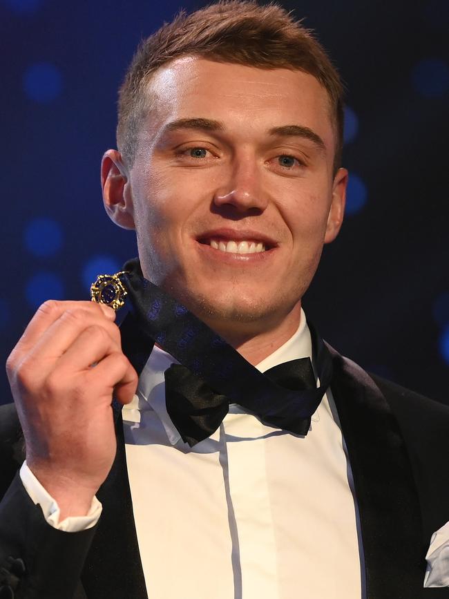 Cripps with his Brownlow Medal. Picture: Getty Images