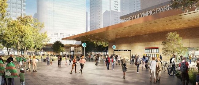 Artist impressions of the Sydney Olympic Park, Sydney Metro west project