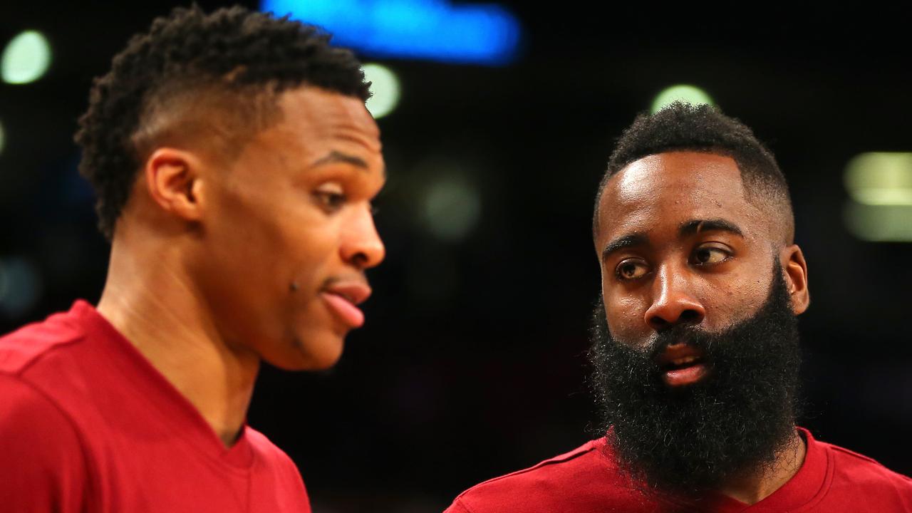 Russell Westbrook and James Harden are teammates again.