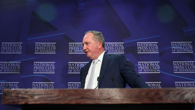 “I’m not going to participate in some sort of kangaroo court of ‘now you will agree to every statement I say, because the IPCC said it’,” Barnaby Joyce told a reporter. <span style="font-family: Merriweather, Georgia, &#34;Times New Roman&#34;, Times, serif; font-size: 11pt;">Picture: Gary Ramage / NCA NewsWire</span>