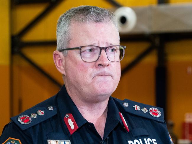 NT Police Commissioner Jamie Chalker at the Howard Springs facility near Darwin. Picture: Pema Tamang