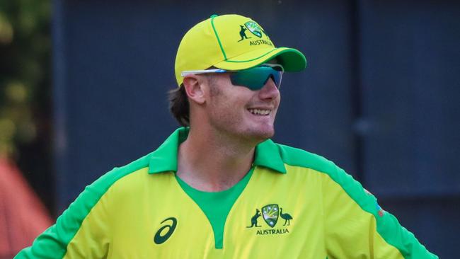 Josh Kann fields for the Cricket Australia XI in the Top End T20 grand final. Picture: Celina Whan.