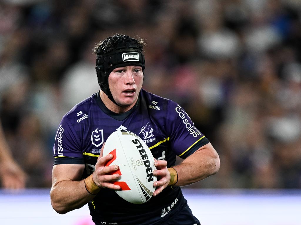 Harry Grant has rewatched Melbourne’s heartbreaking 2024 grand final loss twice, as the club look to put the loss to bed. Picture: NRL Photos