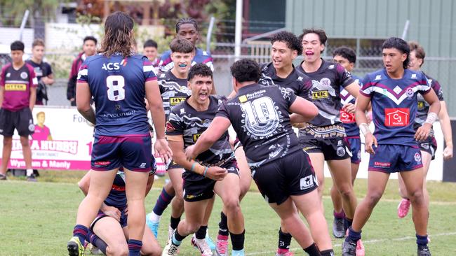 Marsden SHS captain Javon Andrews scores in the semi-final against Marsden SHS - Photo Steve Pohlner