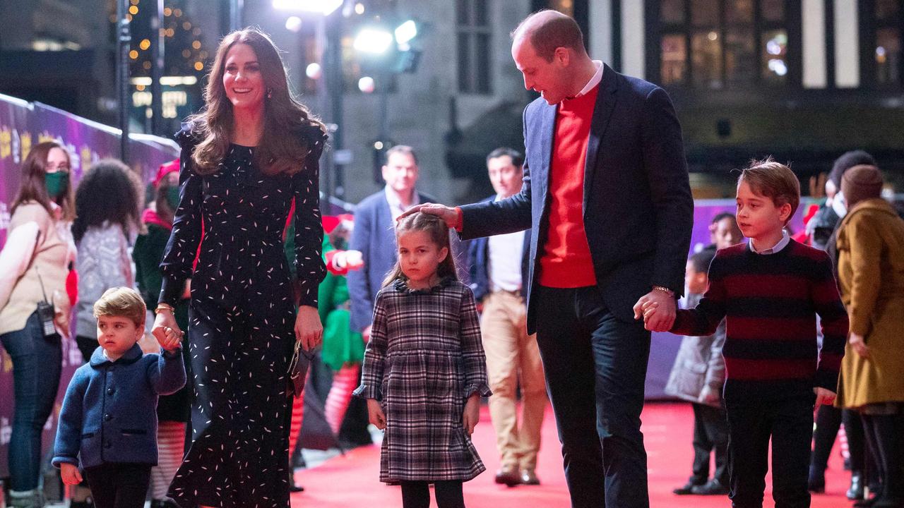 The Duke and Duchess of Cambridge with their children last December. Picture: Aaron Chown/POOL/AFP