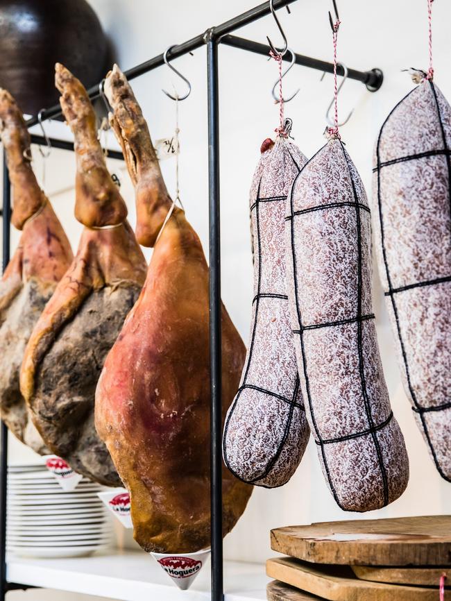 Drying meats at Totti’s. Picture: Nikki To