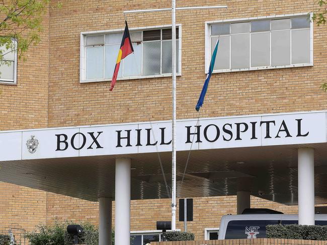 MELBOURNE, AUSTRALIA - NewsWire Photos OCTOBER 12, 2020 : Box Hill hospital in MelbourneÃs south east, is the scene of a recent outbreak of COVID-19. Picture : NCA NewsWire / Ian Currie