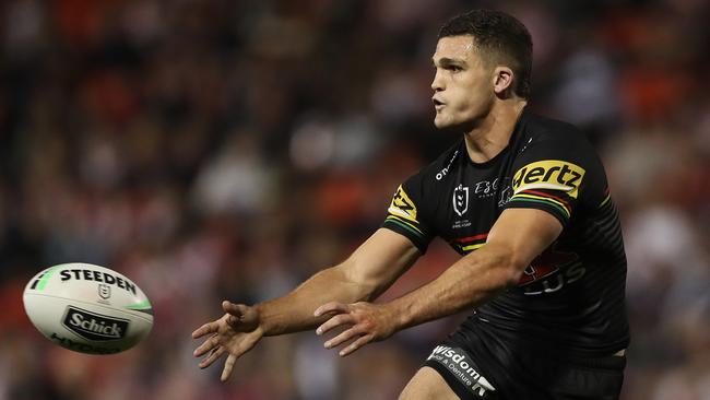 Panthers halfback Nathan Cleary has taken his game to a new level this season. Picture: Brett Costello