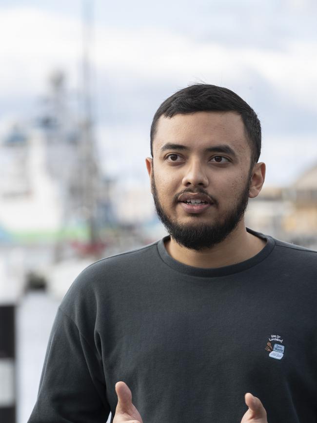 Hobart Climate Assembly member Rahat at Hobart. Picture: Chris Kidd