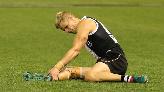 Ageing Riewoldt has struggled with injury and wear and tear at times this year. Picture: Wayne Ludbey