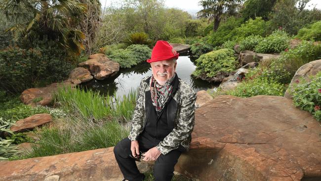 Lance Vater in the large garden he has created in a former olive orchard at Wattle Park. Picture: Tait Schmaal.