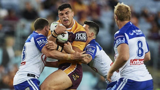 David Fifita looks to break through. Picture: Brett Hemmings/Getty Images