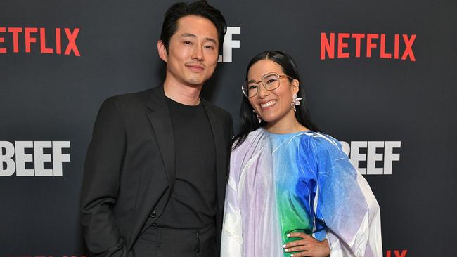 Beef stars Steven Yeun and Ali Wong. Picture: Getty Images