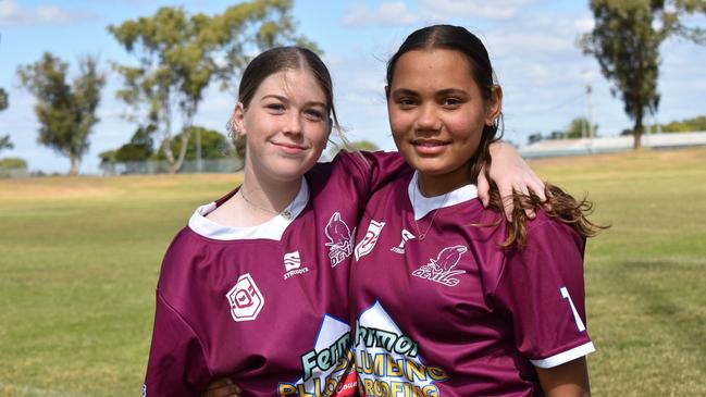 Gemma Tate and Aaliyah Murray were nominated as one of the 'Players to Watch' for the Dalby Devils this upcoming season, 2023. Picture: contributed