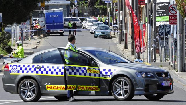 Police closed several streets around Brunswick as they searched for Jill Meagher.