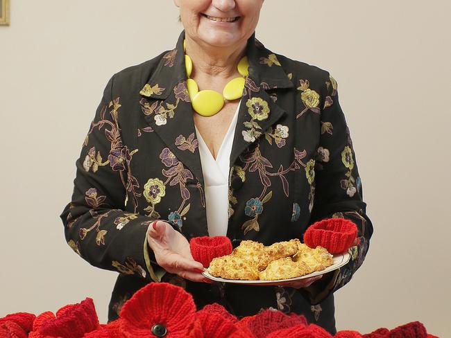 The CWA will be at Agfest again this year. President Lindy Cleeland is showing off their hemp cookies, cupcakes and knitted poppies that they will be bringing along.Picture: MATHEW FARRELL