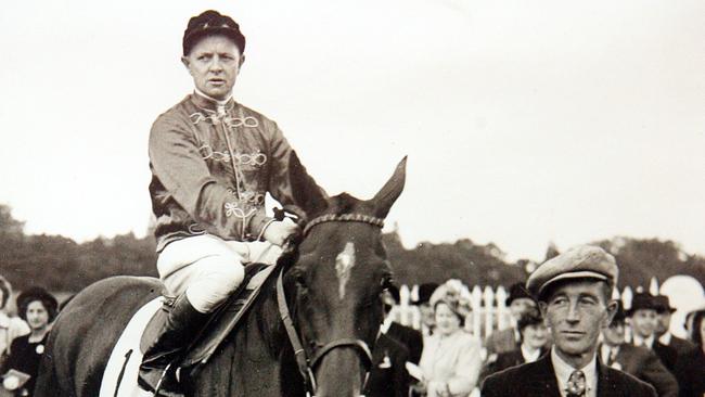 Jockey Edgar Britt in England in the 1940s.