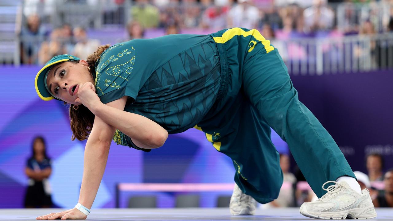 Australian breakdancer Rachael ‘Raygun’ Gunn was not on the plane with her fellow Olympians at Sydney airport on Wednesday morning. Picture: Elsa/Getty Images