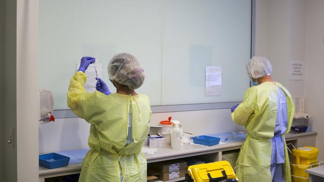 Inside the Illawarra's COVID-19 vaccination hub at Wollongong Hospital.