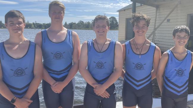 Ballarat High School's boys' first crew. Picture: Shane Jones