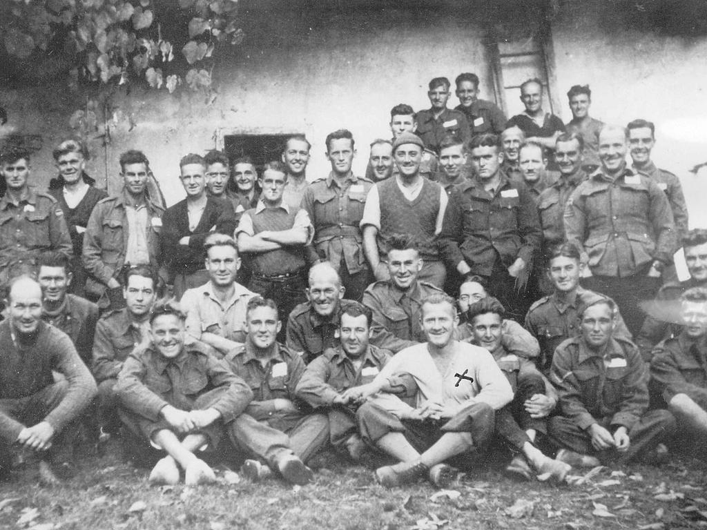 A group of what is believed to be Australians as prisoners of war in Germany's Stalag 306 (XVIII D), the same camp where Basil Wood was kept for a time. Picture: State Library Victoria