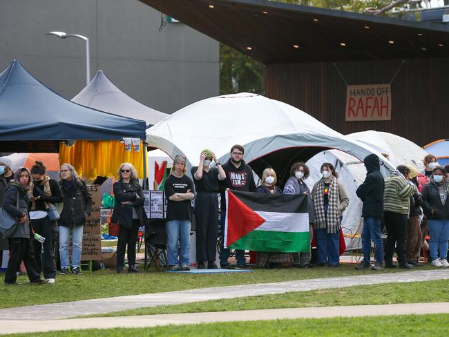 Student protesters have been threatened with suspensions and expulsions. Picture: Brendan Beckett