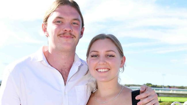 Jacob Weyer and Gabby Adams at Coast to Coast Raceday, Corbould Park. Picture: Patrick Woods.