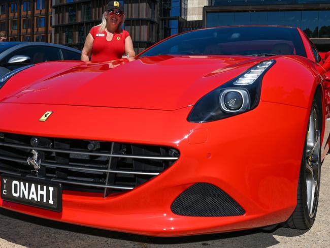 National Ferrari Owners club meet at Adelaide Oval. Photo: Naomi Jellicoe