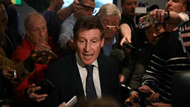 Sebastian Coe was once the favourite to be the next IOC president, but he only received eight votes. (Photo by Angelos Tzortzinis / AFP)