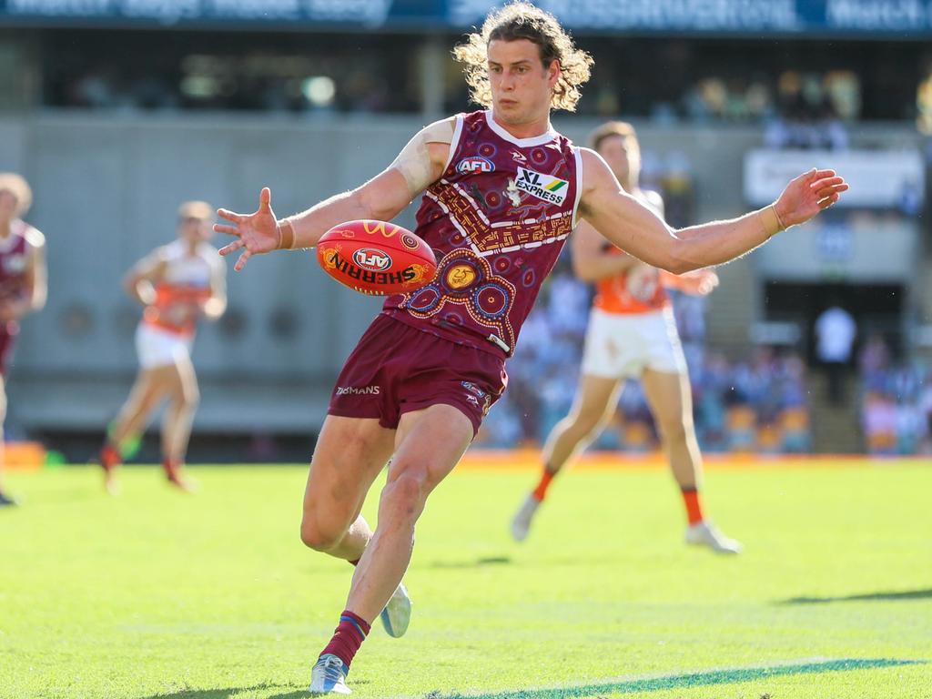 Jarrod Berry was a ball magnet in the Lions’ win over the Giants. Picture: Russell Freeman/AFL Photos via Getty Images