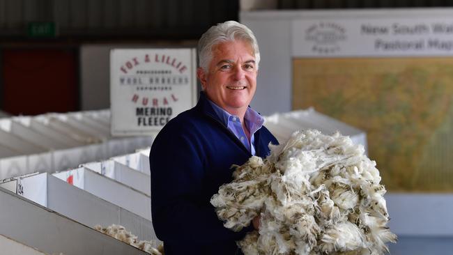 Fox and Lillie national wool brokerage manager Eamon Timms pictured at the sales. Picture: Zoe Phillips