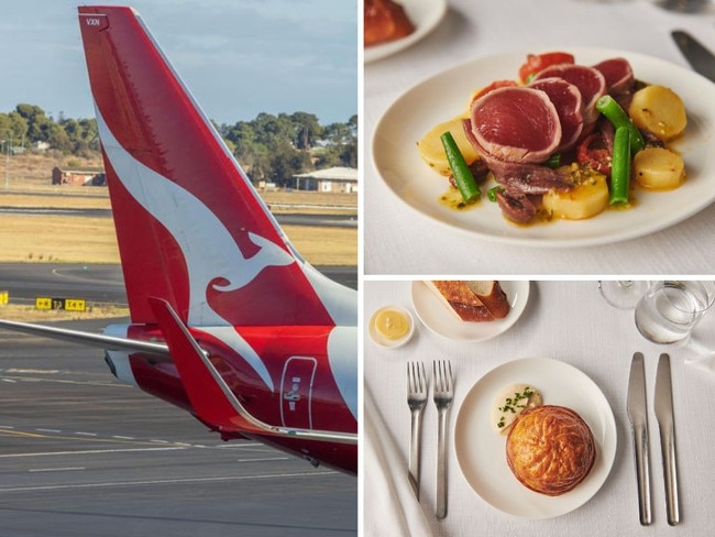 Qantas have unveiled a fancy new menu ahead of a new route launch.