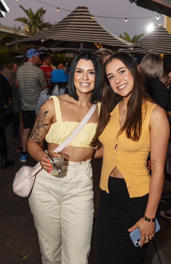 Morgie Sharkey (left) and Ella Brocherie at Brewoomba hosted by Fitzy's, Saturday, August 17, 2024. Picture: Kevin Farmer