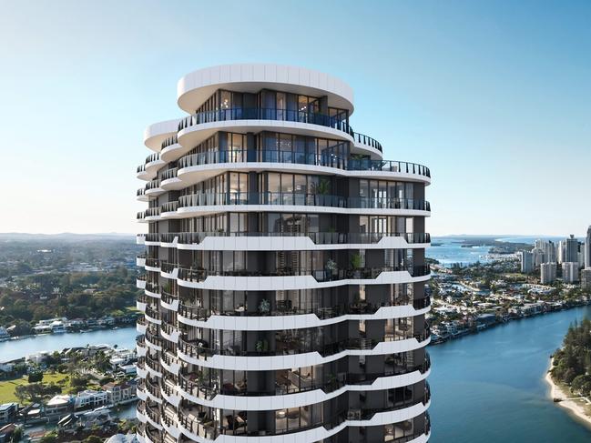 Artist impression of Chevron One tower. Picture: Bensons Property Group