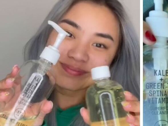 Shoppers are seriously obsessed with Youth To The People's vegan Superfood Cleanser. Picture: TikTok/@rubylyn_ and @wendyskin.