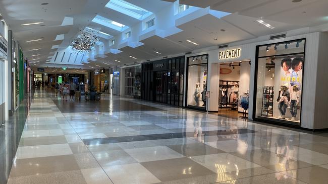 Chermside Shopping Centre in march after lockdown.