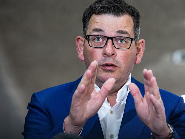 MELBOURNE, AUSTRALIA - JANUARY 11: Victorian Premier Daniel Andrews addresses the media during a press conference on January 11, 2022 in Melbourne, Australia. Victoria has recorded 37,944 new COVID-19 cases and 13 deaths in the last 24 hours. (Photo by Diego Fedele/Getty Images)