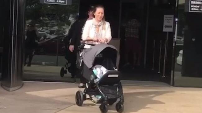 Alicia Jane Larsen-Smith leaves Southport Magistrates Court. Picture: Lea Emery