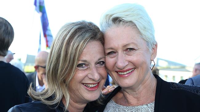 Kerryn Phelps and her partner Jackie Stricker-Phelps. Picture: Kym Smith