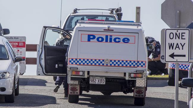 Police at the scene in Mermaid Beach. Picture: Jerad Williams