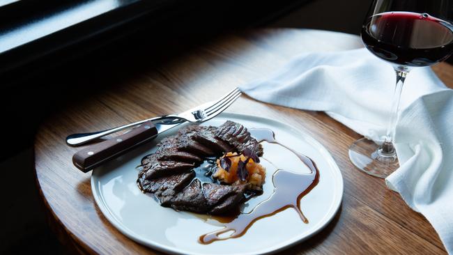 Rosmarino restaurant, the steak al cioccolato dish. Picture: David Kelly