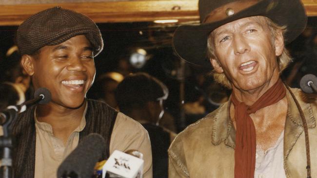 Cuba Gooding Jr and Paul Hogan, during a press conference to promote Lightning Jack'. Pic. David Caird.